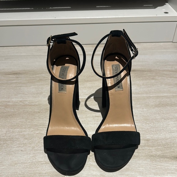 Steve Madden Black Carson Suede Heels - SIZE 10 - Picture 6 of 11